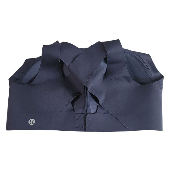 Lululemon Sports Bra Blue Midnight 34DD Enlite Seamless Full Coverage Weave Back - Picture 5 of 9